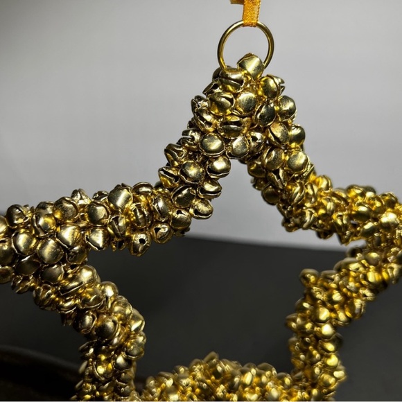 Jingle Bell Gold Star Christmas Ornament Mini Clustered Old Fashioned Jingles 6” - Picture 5 of 8